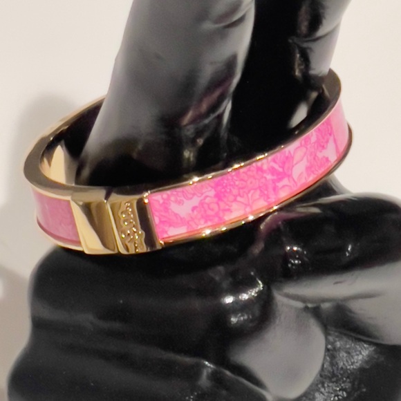 Lilly Pulitzer Photodome Pink GoldTone Bangle Bracelet - Picture 2 of 6